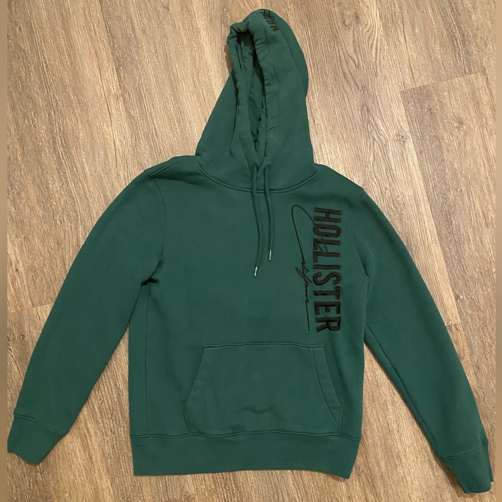 blue/green hollister hoodie